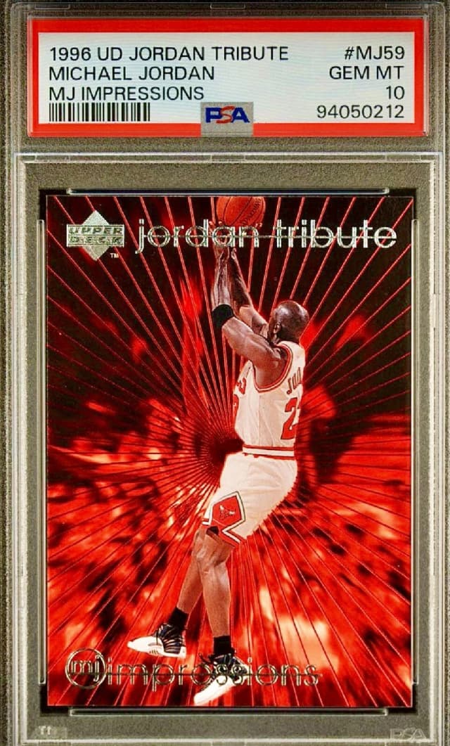 Michael Jordan 1996 Upper Deck Impressions Hot Iconic 90s Insert MJ