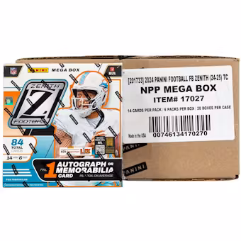 2024 Panini Zenith Football Mega 20-Box Case