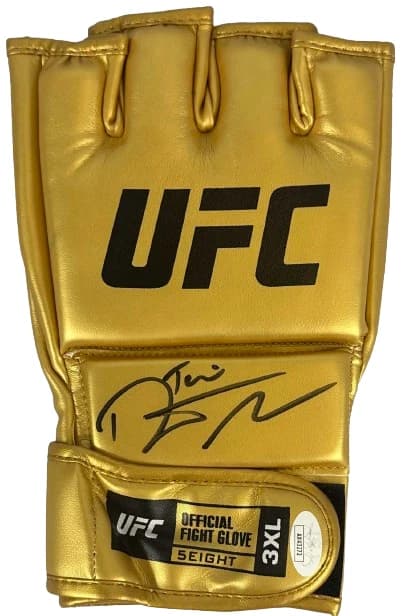 Dustin Poirier autographed glove