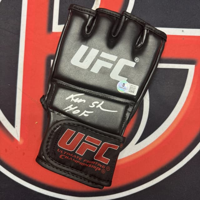 Ken Shamrock autographed glove